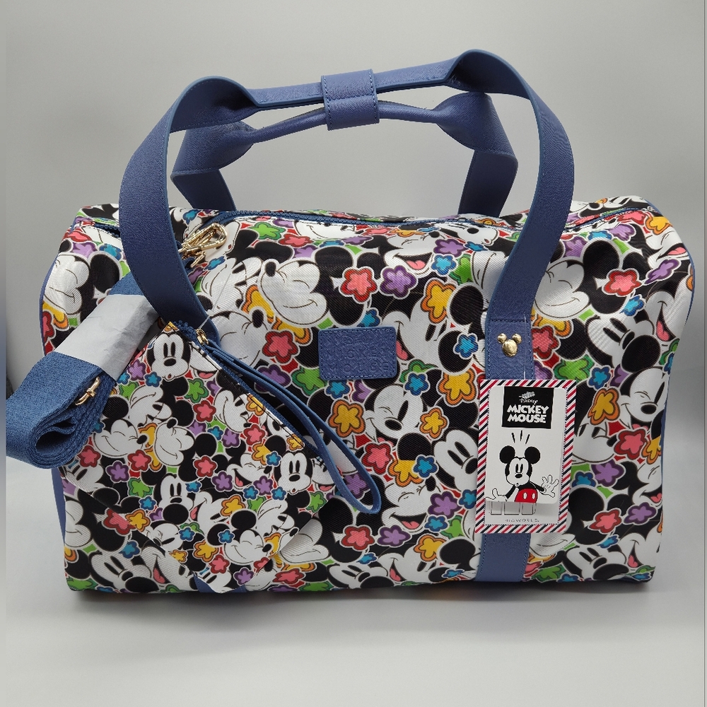 🐹Disney Mickey Mouse Multicolor Duffel Bag and Wristlet Pouch